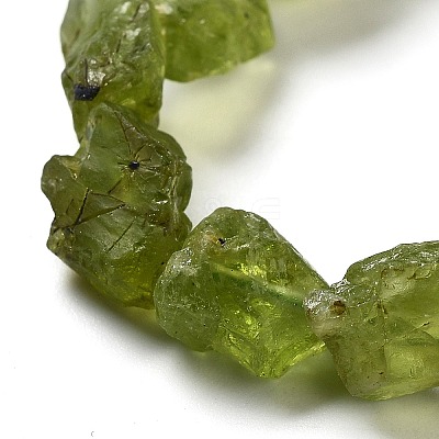 Raw Rough Natural Peridot Beads Strands G-P528-B05-02-1