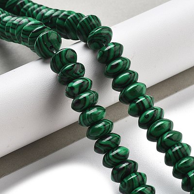 Synthetic Malachite Beads Strands G-P559-A04-02-1