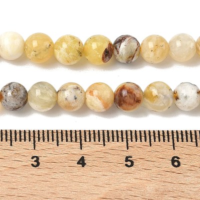 Natural Yellow Opal Beads Strands G-I213-18-6mm-1