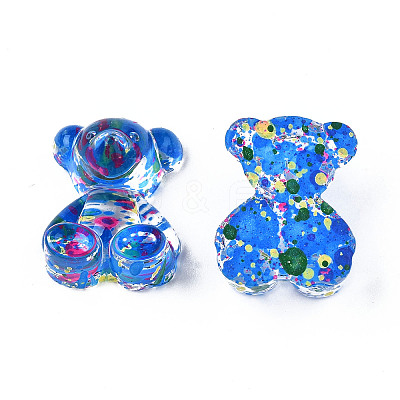 Spray Painted Transparent Acrylic Cabochons TACR-N006-71A-1