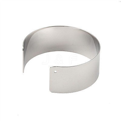 Brass Plain Wide Cuff Bangles BJEW-D039-03P-1