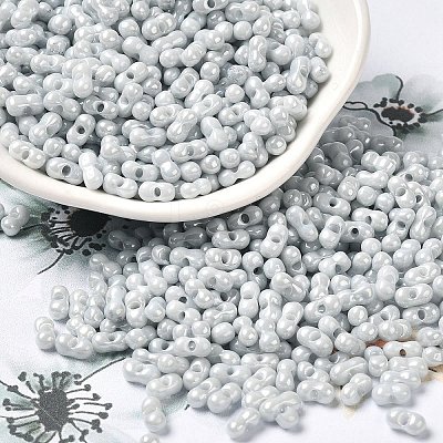Opaque Colours Luster Glass Seed Beads SEED-B001-01A-09-1