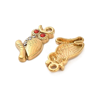 304 Stainless Steel Rhinestone Pendant STAS-U047-01G-01-1
