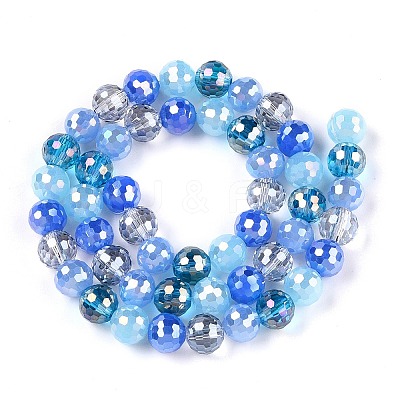 Electroplate Glass Bead Strands GLAA-Z006-01I-1