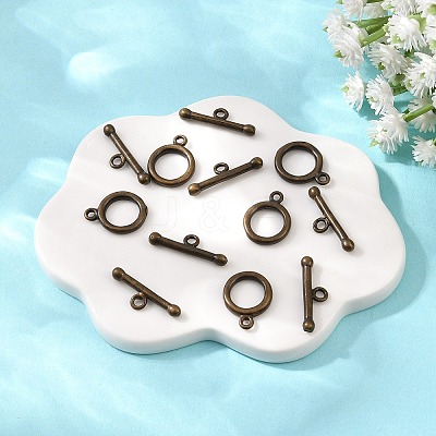 Brass Toggle Clasps KK-P141-01AB-1