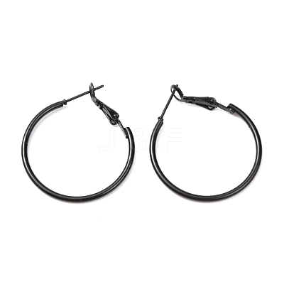 Baking Paint 201 Stainless Steel Hoop Earrings EJEW-P185-C01-01-1