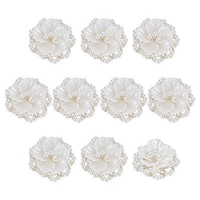 10Pcs Non-woven Fabric & Acrylic & Glass Ornament Accessories DIY-GO0002-72-1