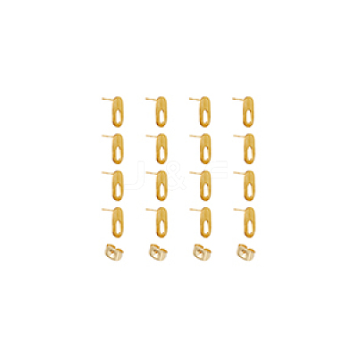 10Pairs 304 Stainless Steel Stud Earring Findings STAS-DC0013-64-1