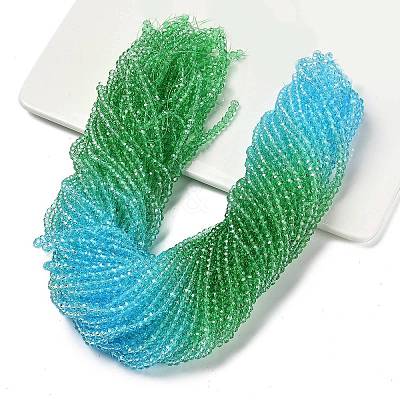 Transparent Painted Glass Beads Strands DGLA-A034-T3mm-A17-1