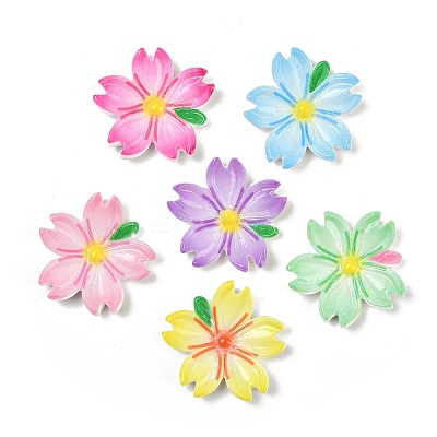 Opaque Resin Enamel Cabochons LS-CRES-D308-10-1