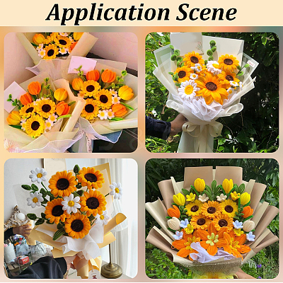 DIY Sunflower Twist Stick Making Kits AJEW-SC0032-03-1