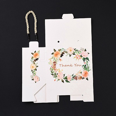 Rectangle Paper Gift Boxes with Handle Rope CON-B010-03B-1