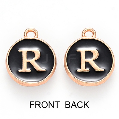 Golden Plated Enamel Alloy Charms ENAM-SZ0001-26B-R-1