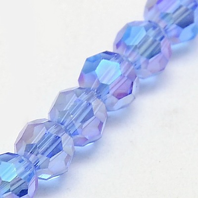 Electroplate Glass Beads Strands EGLA-J042-8mm-AB02-1