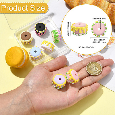 9Pcs 9 Colors Opaque Acrylic Beads OACR-CJ0002-63-1