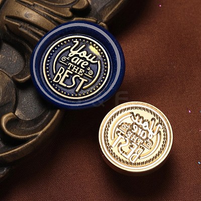 You are the Best Wax Seal Brass Stamp Heads AJEW-M038-01D-G-1