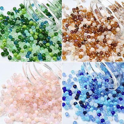 500Pcs 10 Styles Electroplate Glass Beads Strands EGLA-YW0003-24A-1
