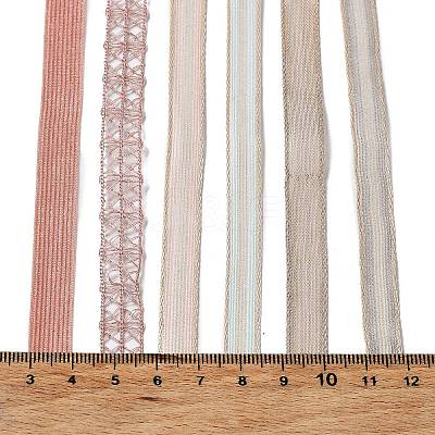 18 Yards 6 Styles Polyester Ribbon SRIB-C001-C02-1