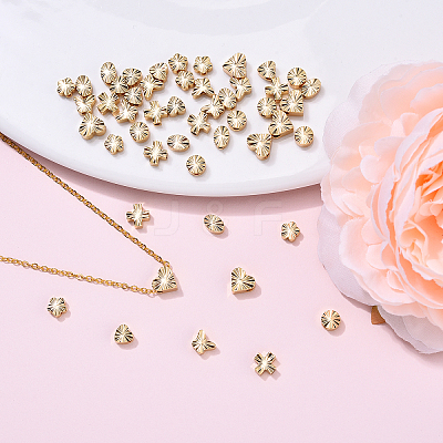 56Pcs 7 Styles Brass Beads KK-YW0003-13-1