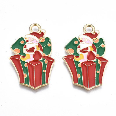 Eco-Friendly Alloy Enamel Pendants ENAM-Q437-062-NR-1