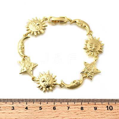 Brass Link Bracelets for Women LS-BJEW-C118-01G-1