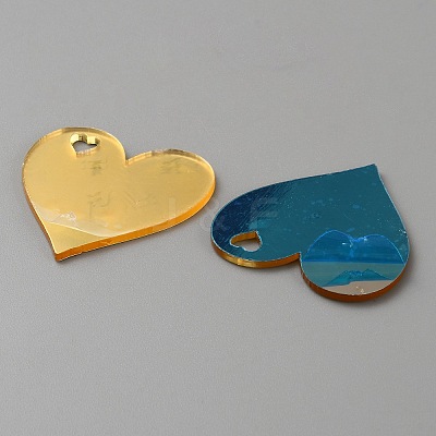 Mirror Surface Acrylic Pendants LS-MACR-WH0011-06A-01-1
