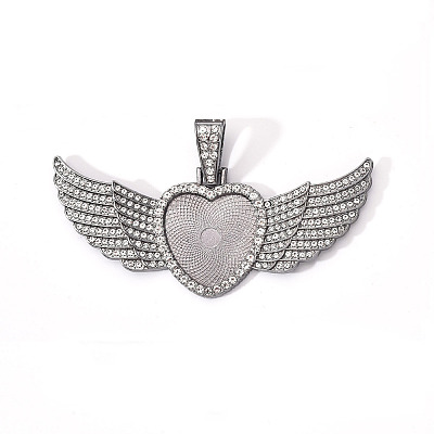 Alloy Pendant Cabochon Settings LS-PALLOY-S107-002B-RS-1