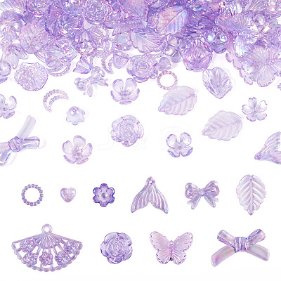 182Pcs 100G Transparent Acrylic Beads OACR-TA0003-66E-1