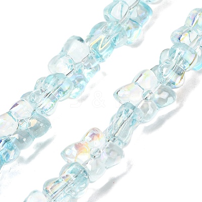 Transparent Glass Beads Strands GL-CBAAE04-02F-1