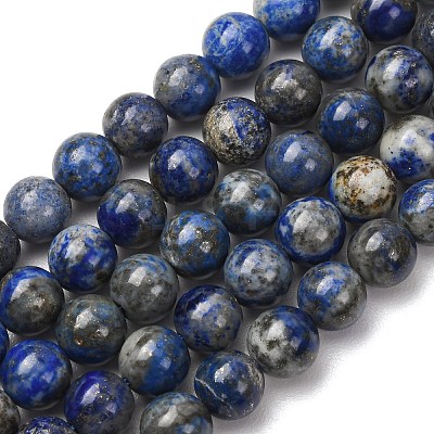 Natural Lapis Lazuli Round Bead Strands G-E262-01-10mm-1
