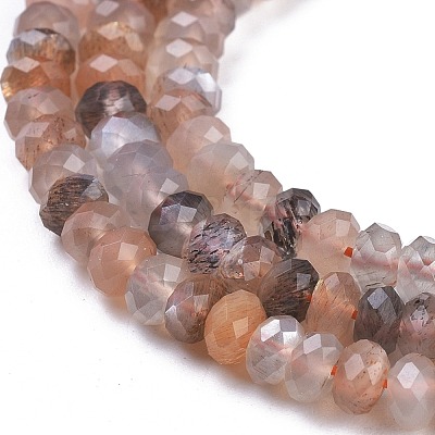 Natural Multi-Moonstone Beads Strands G-R475-002B-1