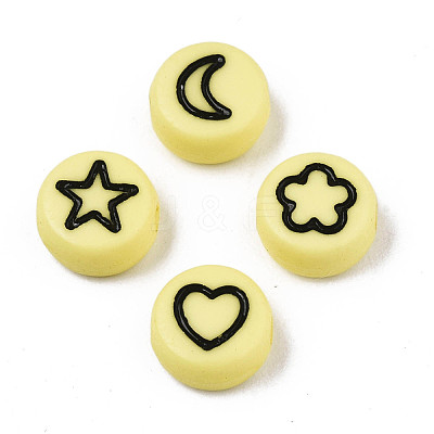 Opaque Acrylic Beads MACR-N008-33F-1