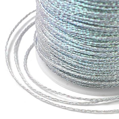 12 Rolls 12 Colors 6-Ply PET Polyester Metallic Thread OCOR-L046-02-1