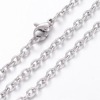 Non-Tarnish 304 Stainless Steel Necklace MAK-K004-16P-1