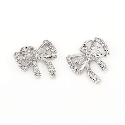 Brass Micro Pave Cubic Zirconia Charms ZIRC-L096-07P-1