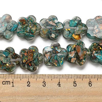 Dyed Natural Imperial Jasper with Resin Beads Strands G-G083-G01-01-1