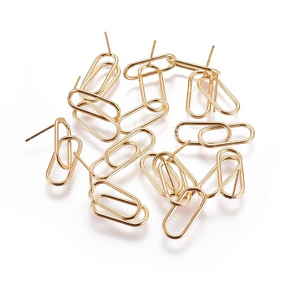 Brass Stud Earring Components KK-L180-027G-NF-1