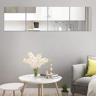Acrylic Mirror Wall Stickers AJEW-GA0001-16-1
