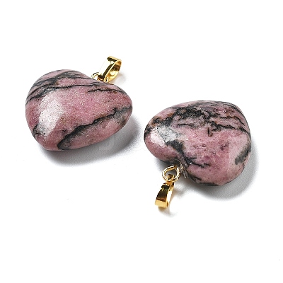 Natural Rhodonite Pendants G-G956-B22-G-1
