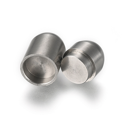 Tarnish Resistant 304 Stainless Steel Magnetic Clasps with Glue-in Ends STAS-E440-92A-1