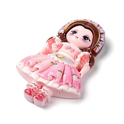 Cartoon Girls Opaque Resin Decoden Cabochons RESI-S392-04A-04-1