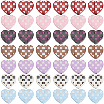 42Pcs 7 Colors Baking Paint Alloy Beads FIND-SC0015-83-1