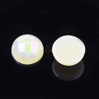 ABS Plastic Imitation Pearl Cabochons OACR-S025-6mm-12-1
