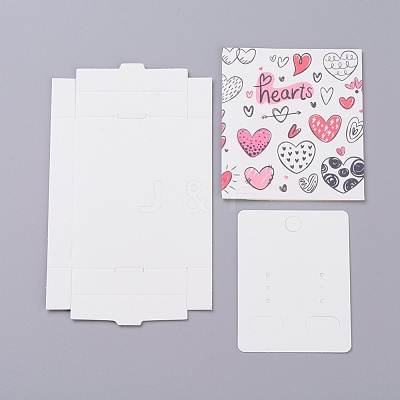 Kraft Paper Boxes and Earring Jewelry Display Cards CON-L015-A10-1