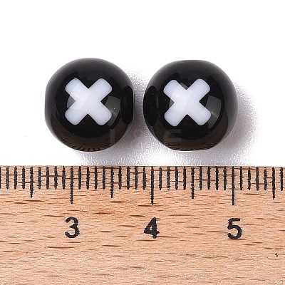 Two-tone Acrylic Beads OACR-U003-14-1-1
