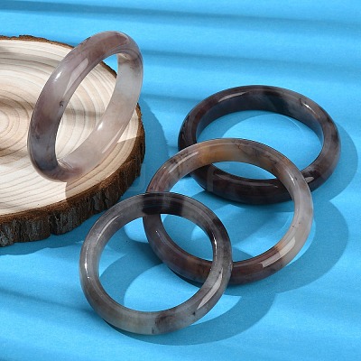 Natural Quartz Bangles for Women BJEW-G756-03-1