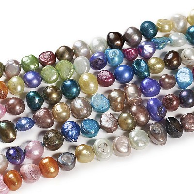 Dyed Natural Cultured Freshwater Pearl Beads Strands PEAR-R012-20-1