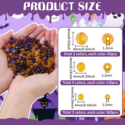 1590Pcs Transparent Acrylic Beads TACR-PH0001-90B-1
