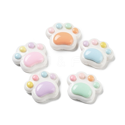 Opaque Resin Cabochons RESI-G084-06-1