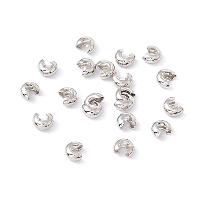 Brass Crimp Beads Covers KK-P219-05A-P-1